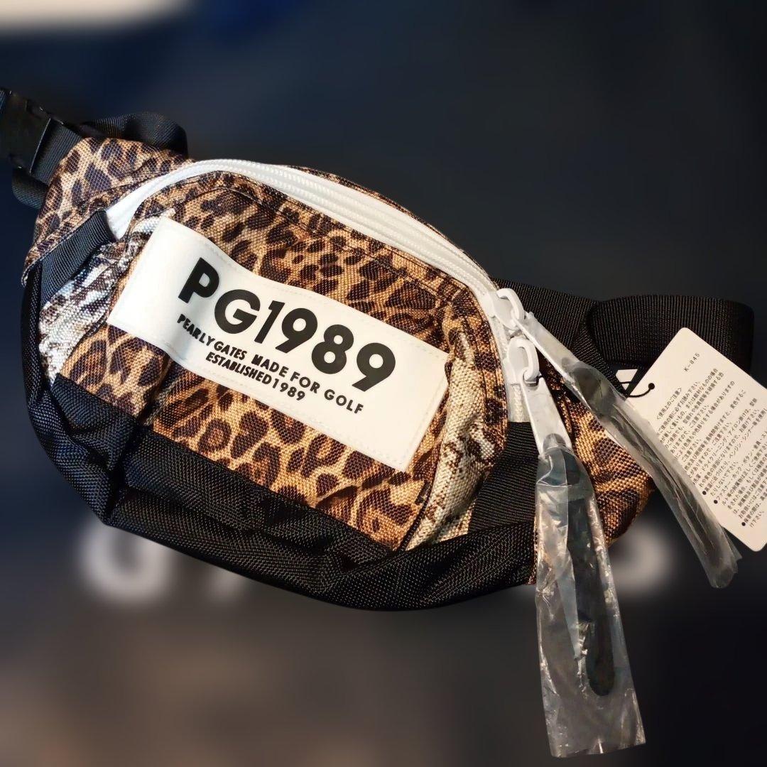 未使用！パーリーゲイツウエストポーチ 値下げ✨輸入パーリーゲイツ ベルト付きポーチ ブラック ゴルフ