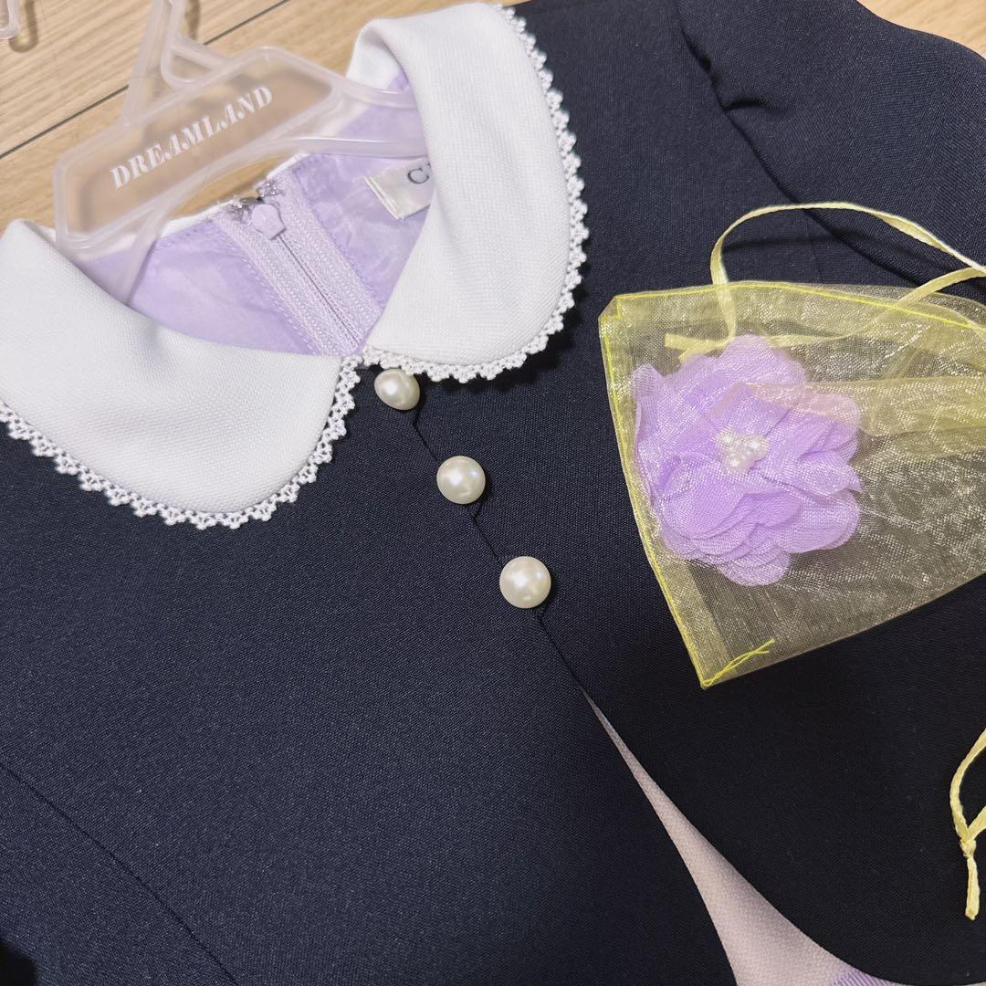 ショパン 入学式 パネルフラワーアンサンブル 120 美品 パンプス ソックス