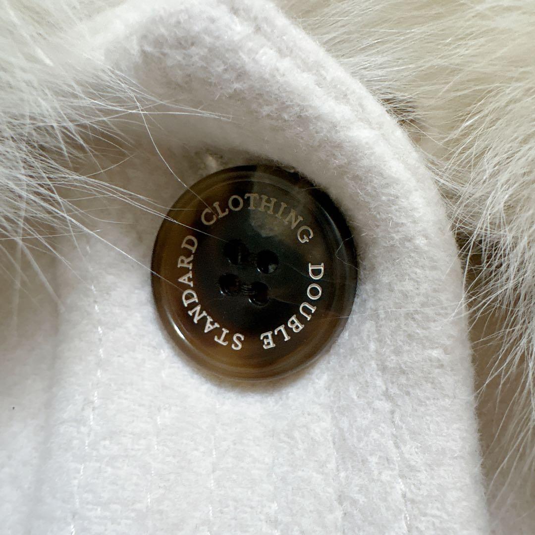 希少】ソブ ポンチョ フォックス ファー アンゴラ ホワイト ウールの