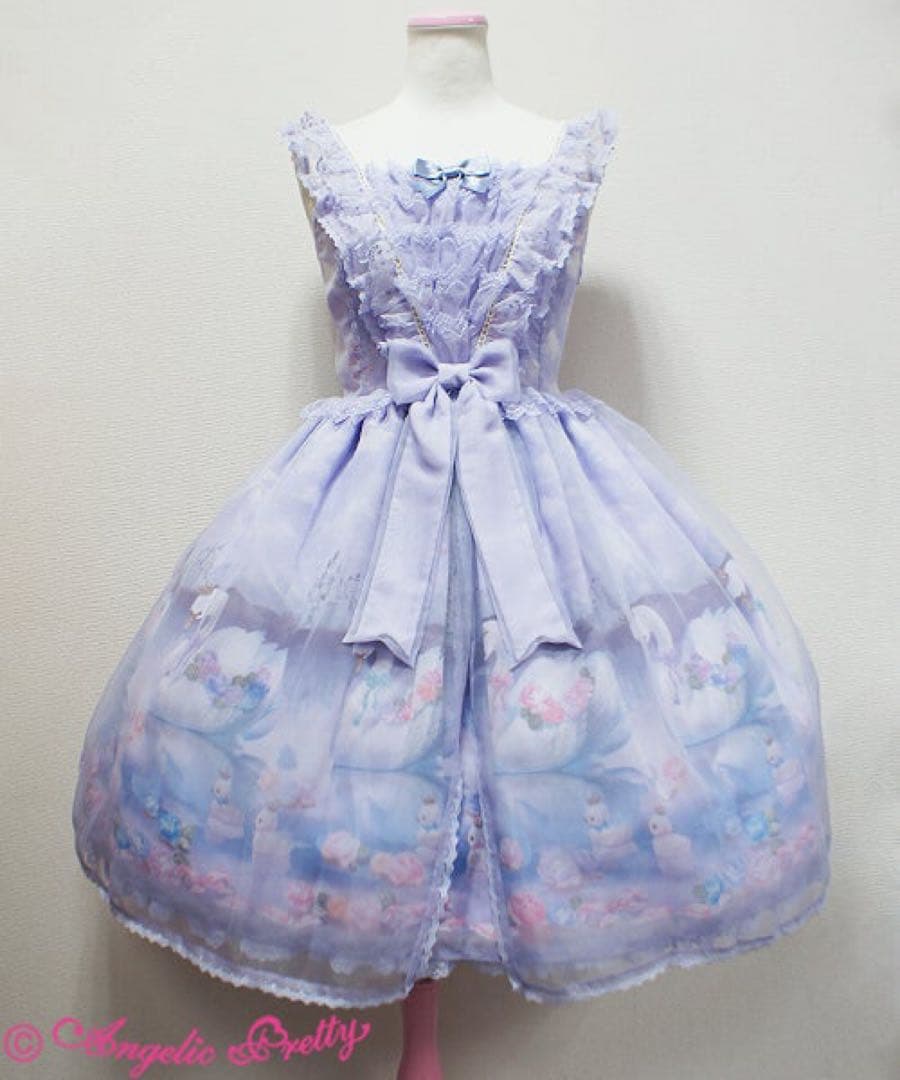 Angelic Pretty Milky swan ジャンスカ ラベンダー Milky Swan JSK by Angelic Pretty