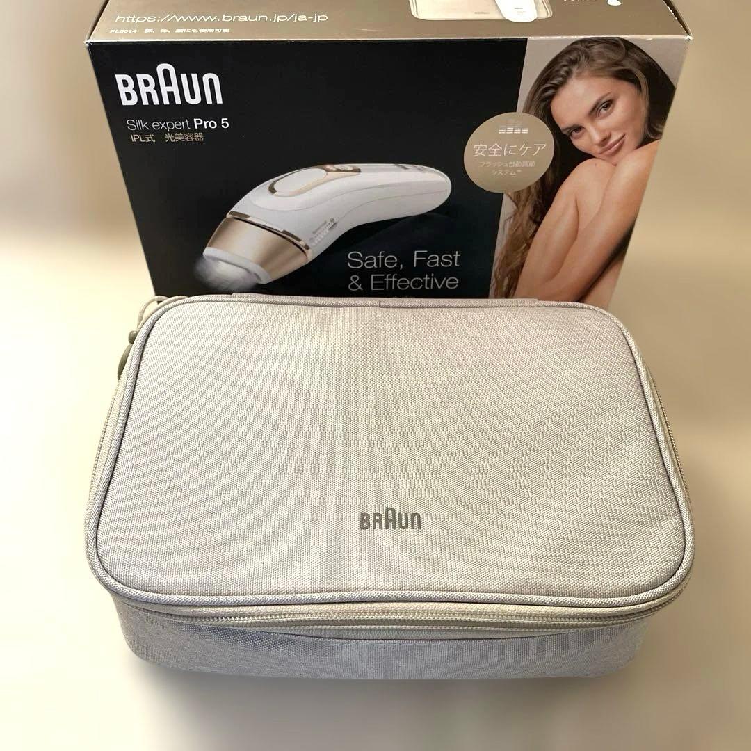 BRAUN PL-5014 脱毛器　IPL式　光美容器　ブラウン　収納ケース付き Amazon | 【正規品】ブラウン シルクエキスパート Pro5 PL5014 脱毛器
