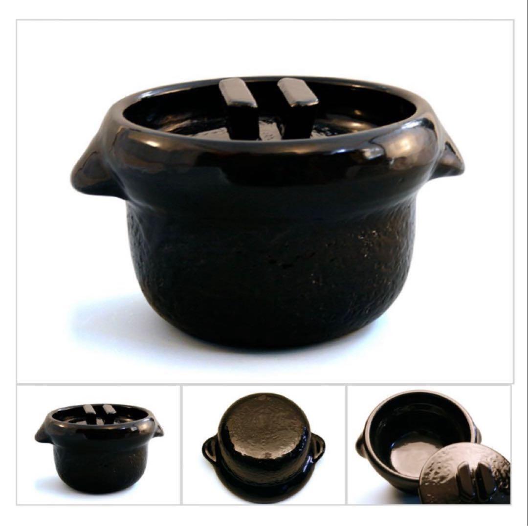 雲井窯　中川一辺陶　炊飯　土鍋　黒楽　２合炊き 雲井窯 オンラインショップ