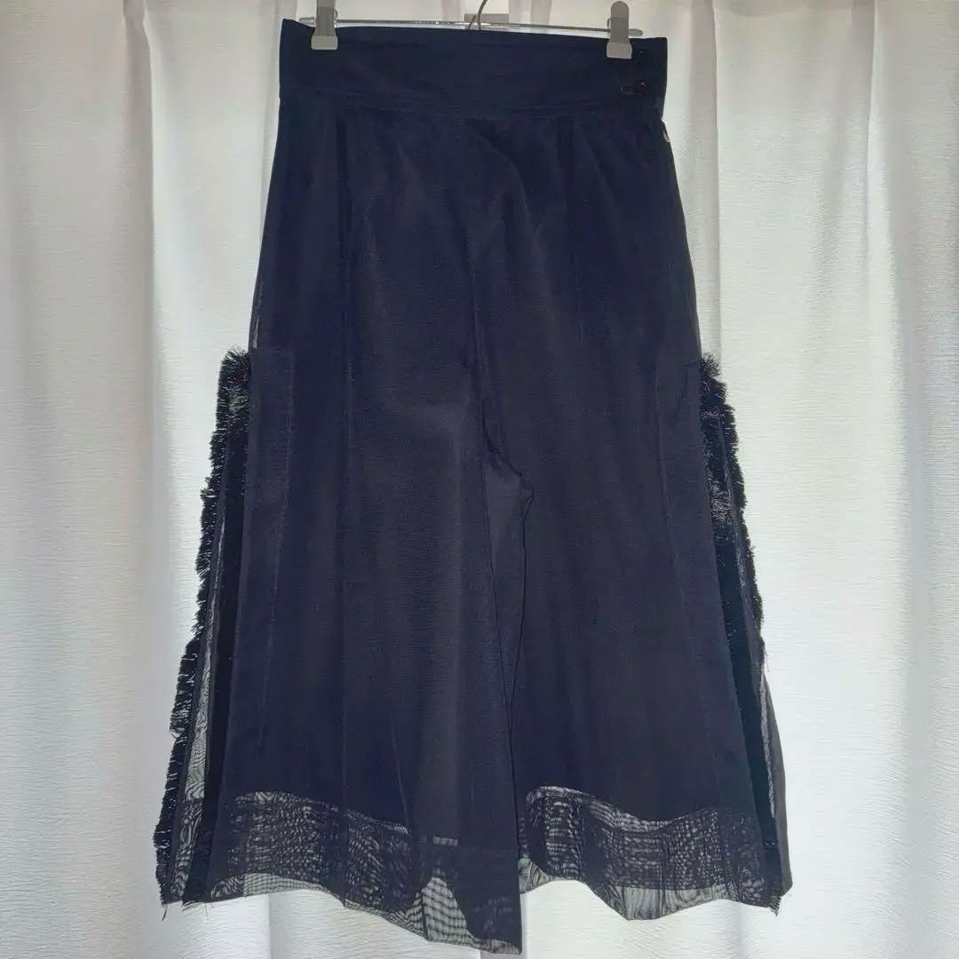 【最終値下げ✳︎美品】TOGApulla フリンジ付きフレアパンツ miniministore デニム フレアパンツ 裾フリンジ 美脚 -ファッション