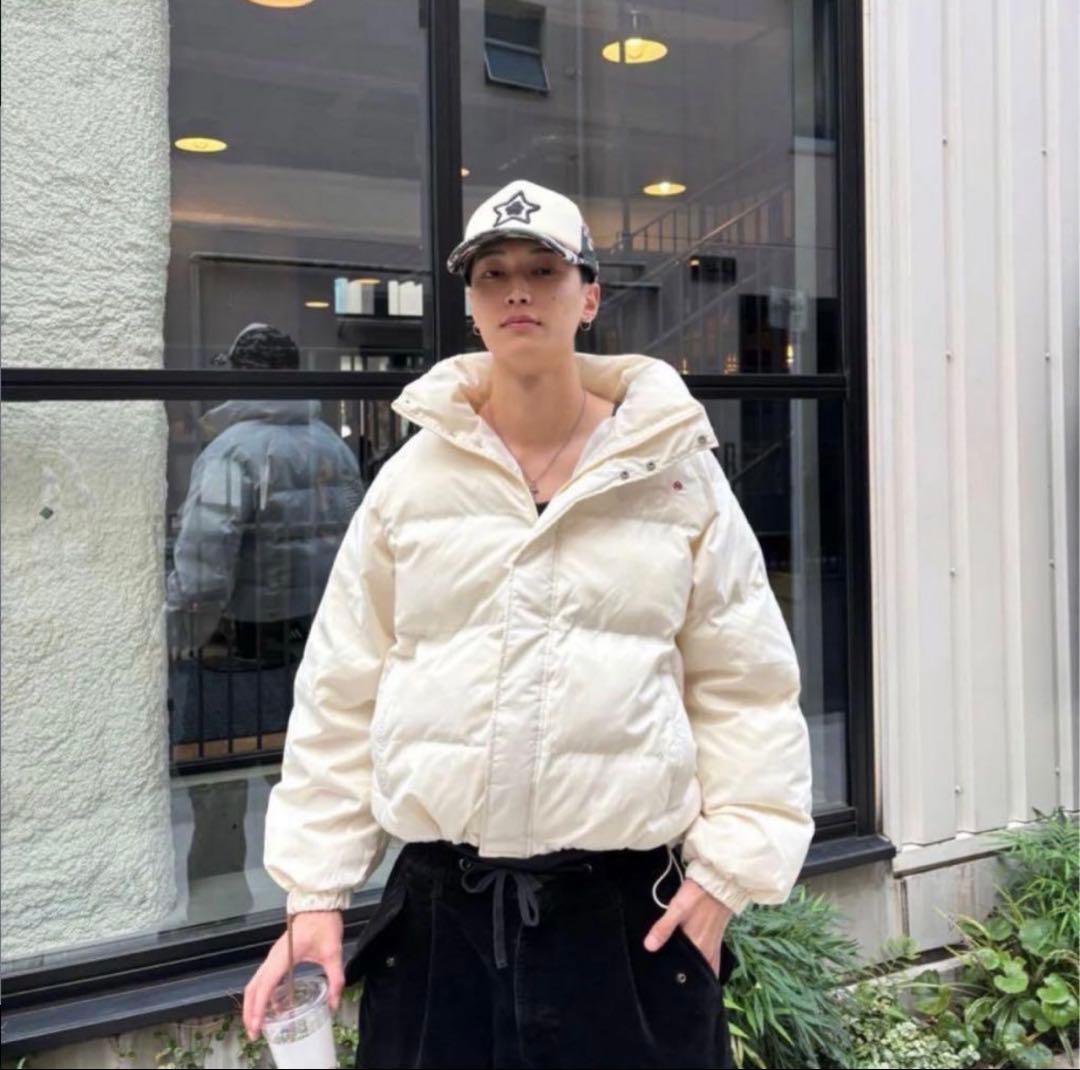 9090 90 Logo Rich Puffer Jacket XL アイボリー 高価