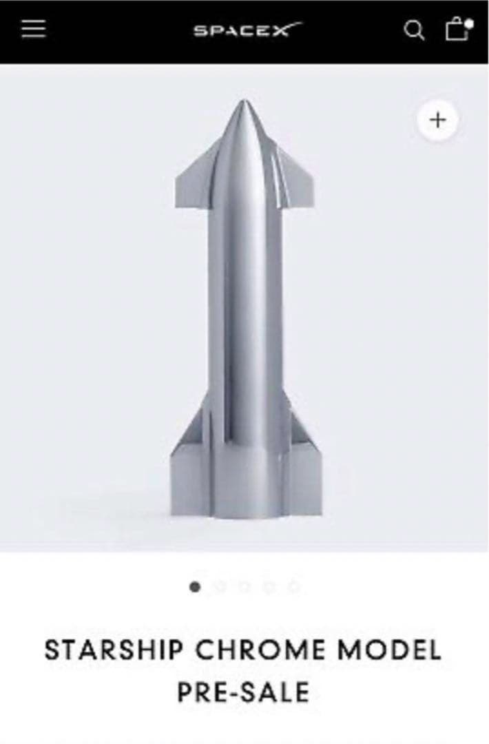 即時 完売 SPACEX社 STARSHIP CHROME MODEL STARSHIP CHROME MODEL – SpaceX Store