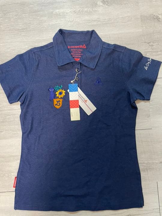 新品ルコック ゴルフ　Lサイズ　デニム調　半袖シャツ　ポロシャツ レディース alpen-group_1512263225