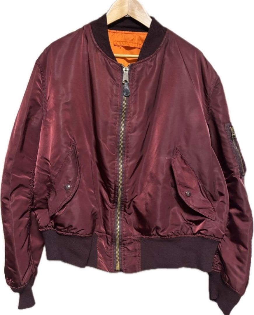 希少色 ビンテージUSA製 80s アルファ MA-1 マルーン　XL vint 希少色 ビンテージUSA製 80s アルファ MA-1 マルーン XL vint - メルカリ