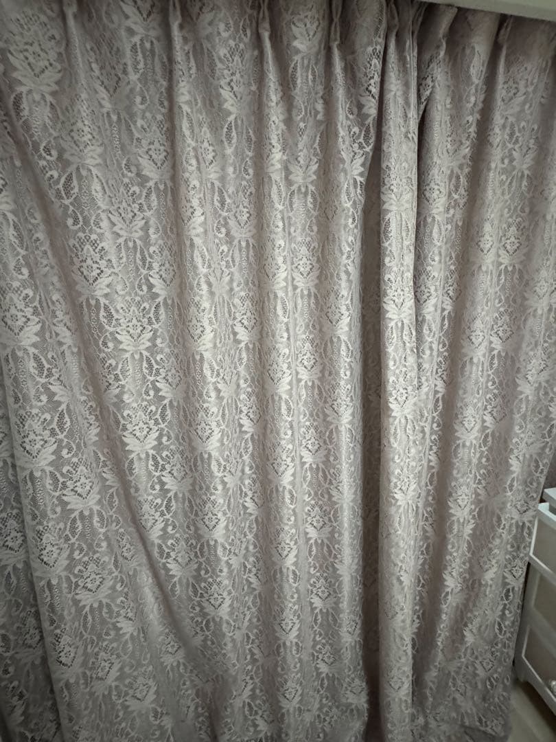 ドレッシー×スペイシア ダブルカーテン ライトピンクH2000×W1000 2組 ドレッシー×スペイシア ダブルカーテン ライトピンク H2000×W1000