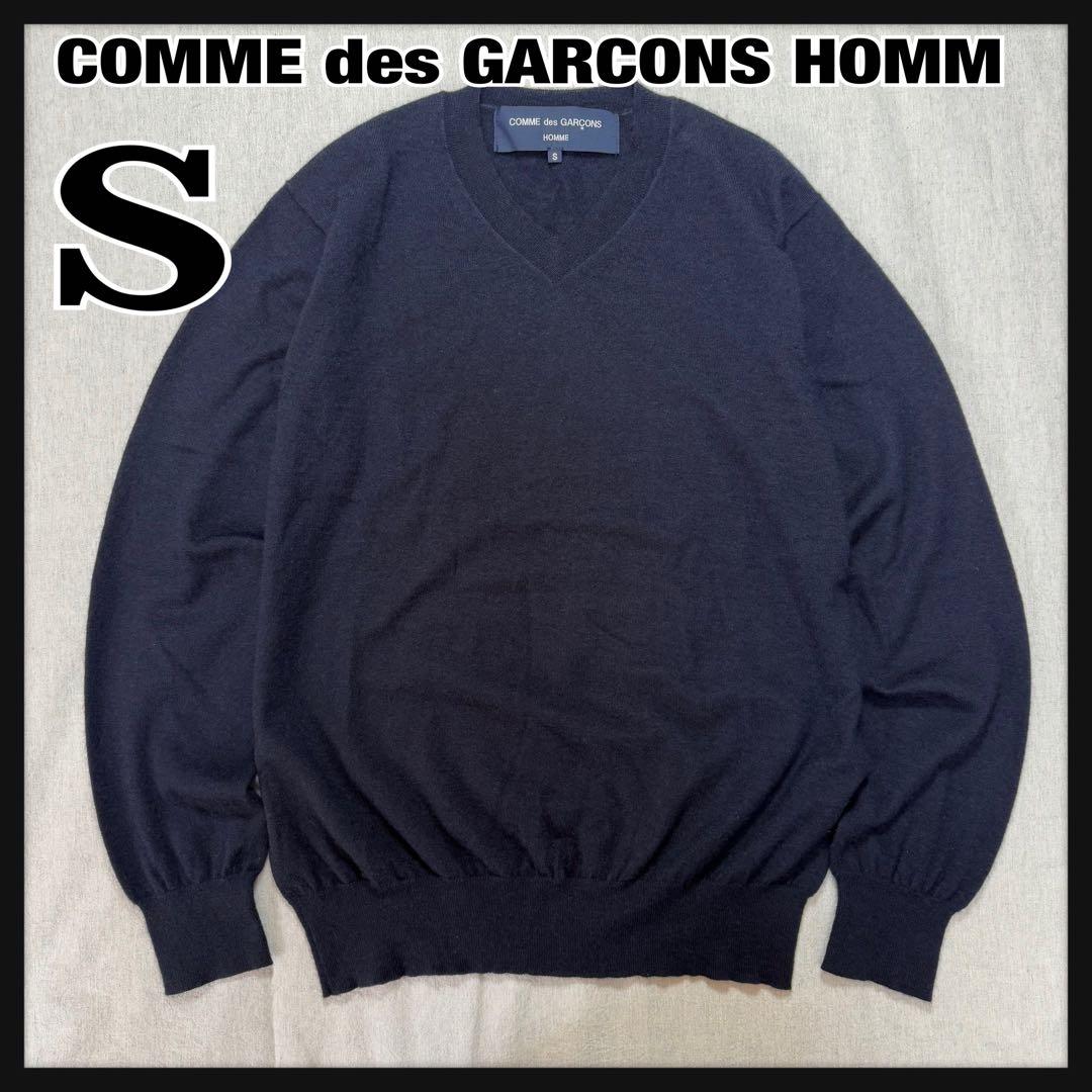コムデギャルソン オム カシミヤ100％ Vネック ニット S ネイビー. 美品です】コムデギャルソン・オム カシミヤVネックセーター ネイビー