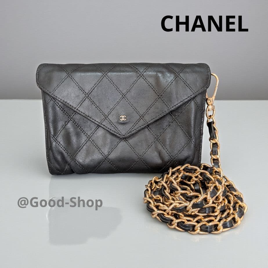 シャネル　ビコローレ　ラムスキン　黒 ミニ財布　カードケース　ケース CHANEL（シャネル） パール ココマーク マトラッセ コイン カード