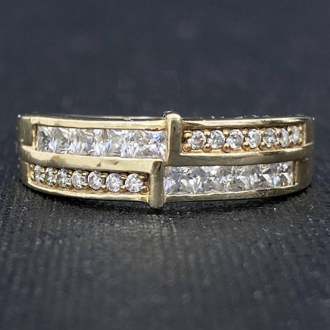 AVALANCHE 10K ゴールド ジルコニア クロス デザインリング 17号 10K イエローゴールド リング 17号-25号 - AVALANCHE OFFICIAL STORE