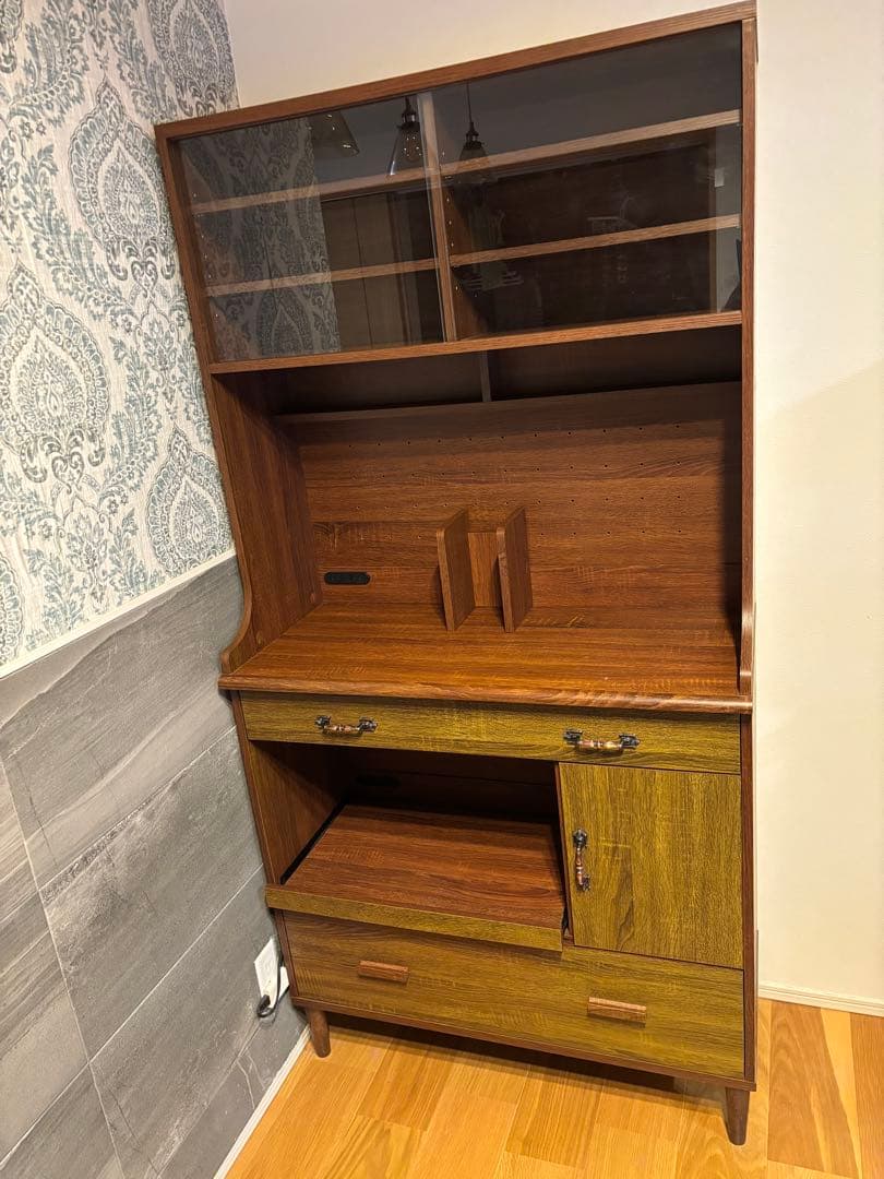 木製食器棚 ブラウン 3段棚付き 楽天市場】オープンラック 木製（食器棚・キッチンボード｜キッチン