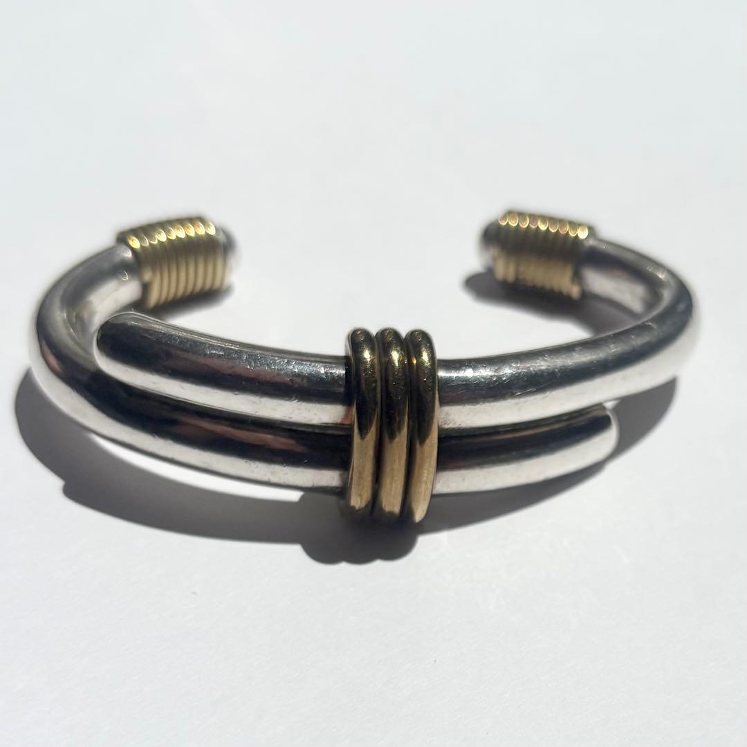 メキシコ製 taxco ヴィンテージ 925＆Brass ヘビーバングル 49g - メルカリ