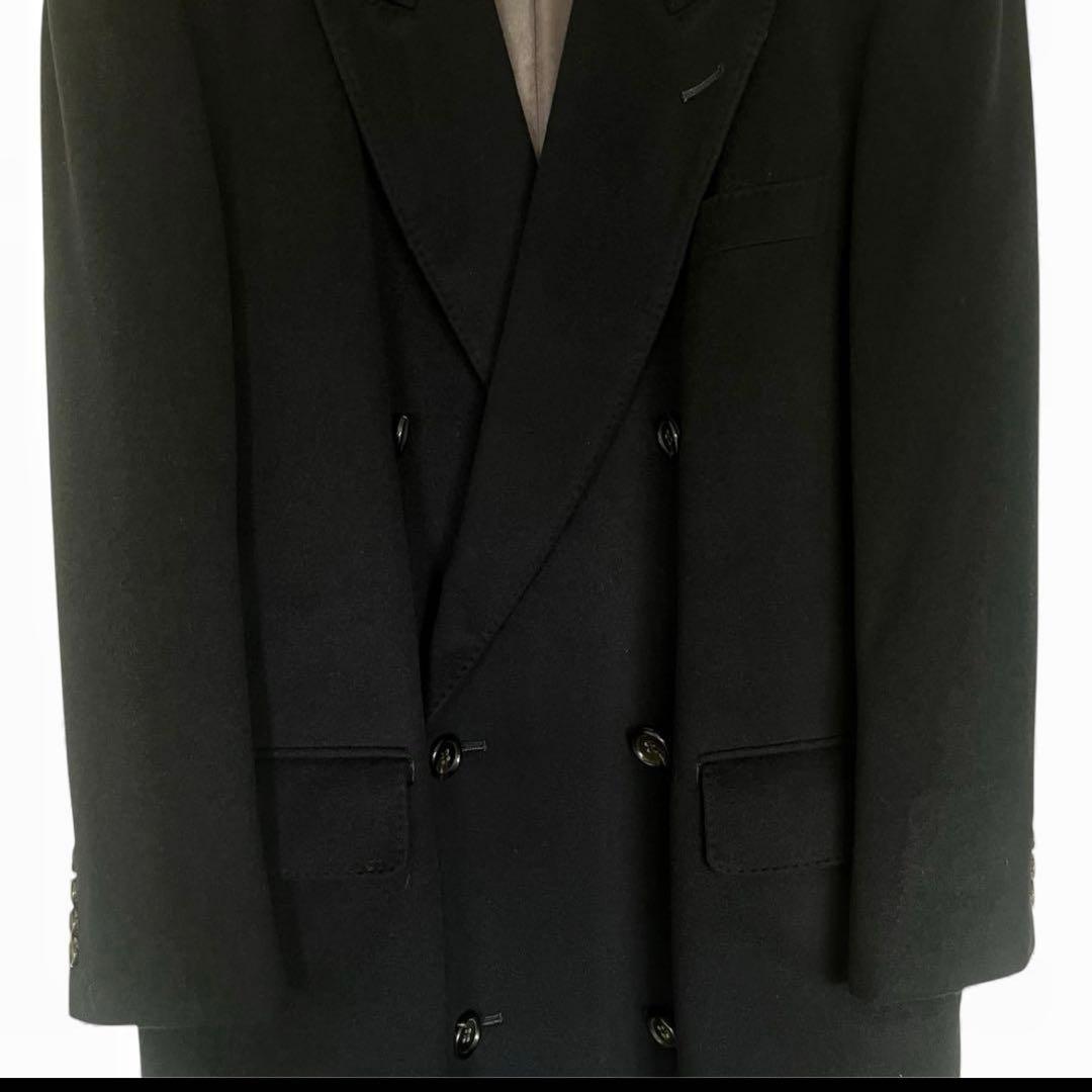 カシミヤ100% ダブルブレストチェスターコート ネイビー 日本製 - メルカリ