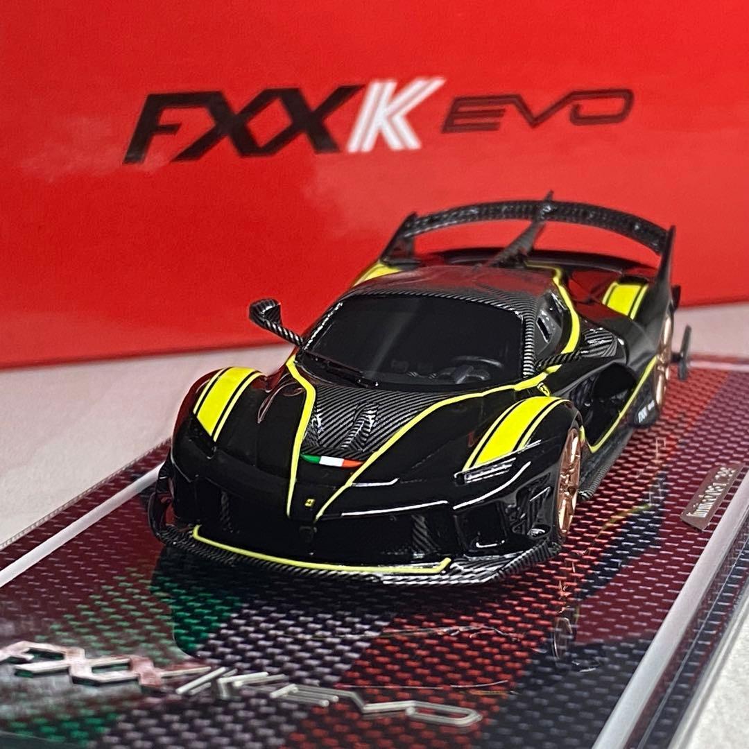 【超希少】AMA64 フェラーリ FXXK EVO 1/64 399台限定 1:64 Ama64 Resin Model Ferrari FXX-K EVO Black With Yellow