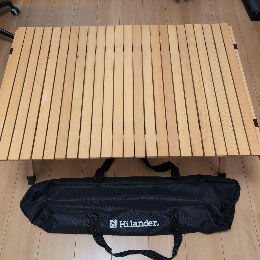 Hilander ウッドロールテーブル 90cm ウッドロールトップテーブルLIGHT 90 アウトドア キャンプ ロー