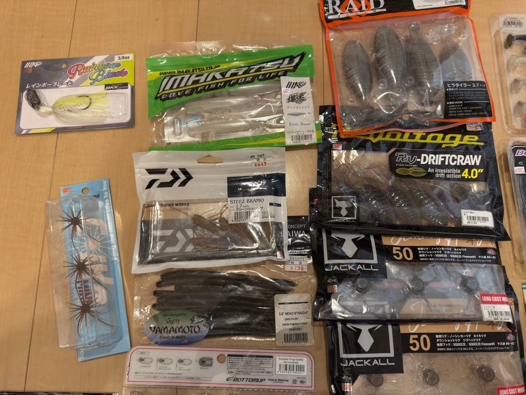 ワームセット 39点 未使用16点 開封済み23点 引退セット バス釣り