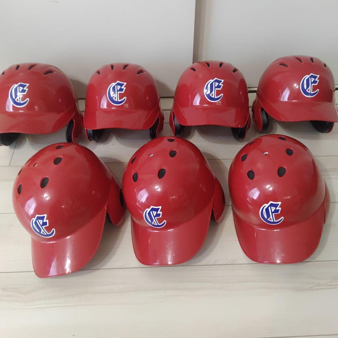 赤 ヘルメット 7個セット ゼット（ZETT） 野球 ヘルメットセット 7個 ヘルメット 軟式野球 軟式
