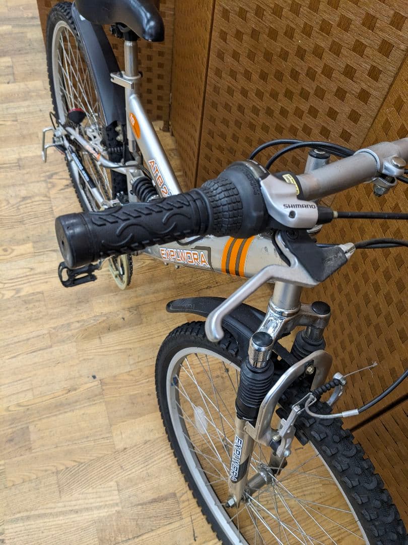 U023 マウンテンバイク 26インチ サスペンション付き シルバー - メルカリ