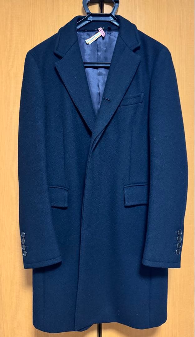 極美品 定価12万デザインワークス チェスターコート ブラックM クリーニング済 DESIGNWORKS（デザインワークス） チェスターコート コート 「24AW