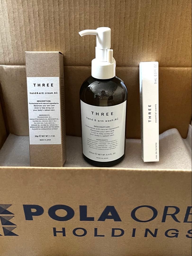 【THREE 3点set 】新品ハンドウォッシュ•ハンドクリーム•フレグランス THREE - THREE ハンドウォッシュ、ハンドクリーム ハンドケアセットの