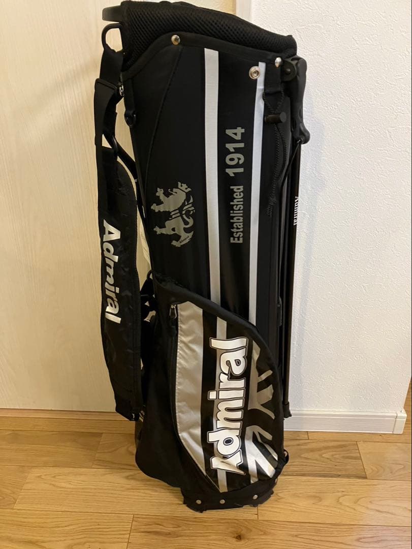 Admiral ゴルフバッグ スタンド付き 黒/シルバー アドミラル ゴルフ]カートキャディバッグ ダズルシリーズ | 【公式