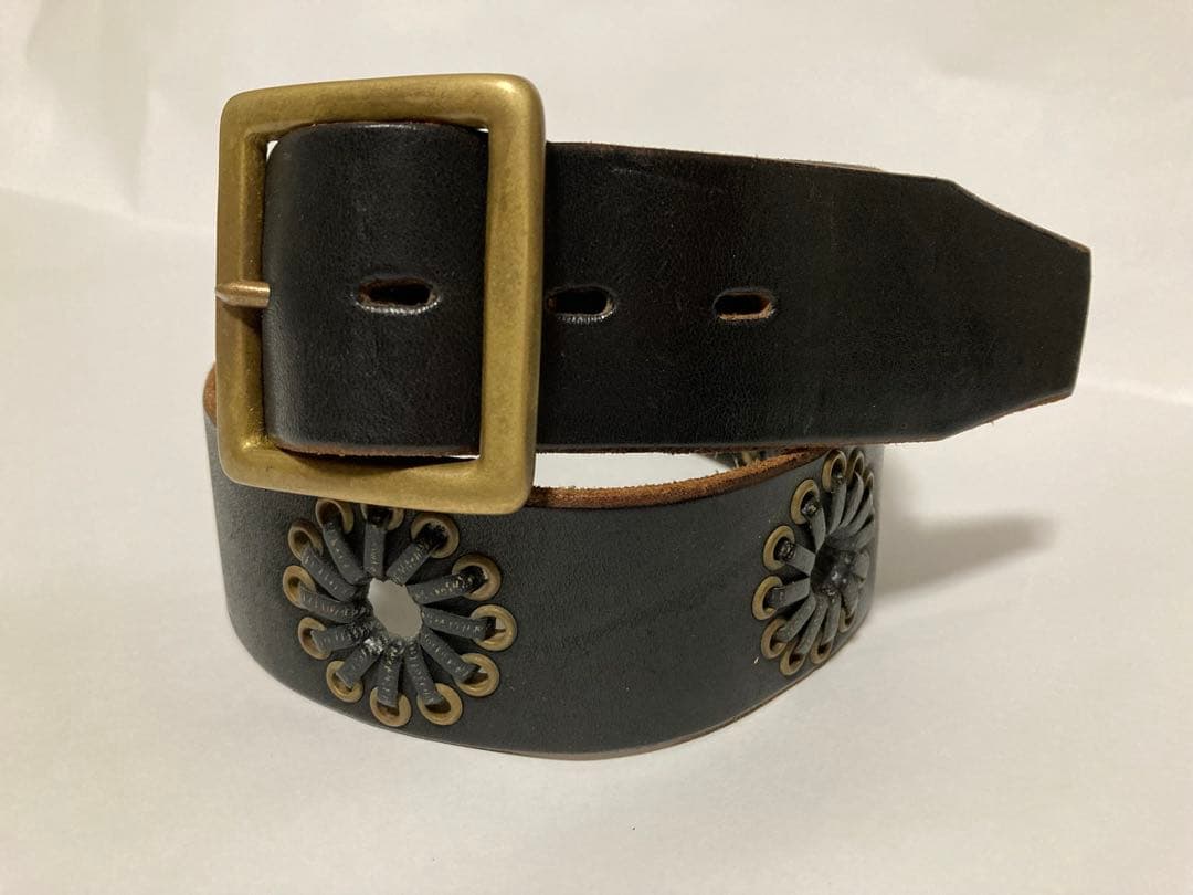 値下げ【レア】HTC レザーベルト 34 スタッズ HTC エイチティーシー エンドオンリー スターバースト スタッズ レザー