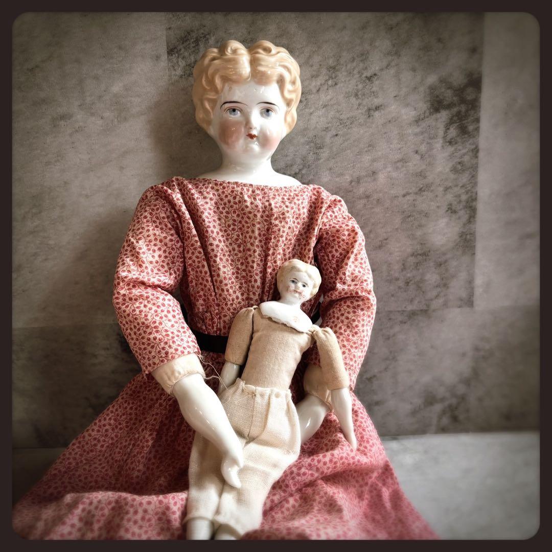 アンティーク ブロンド チャイナヘッドドール ビッグサイズ ビスクドール