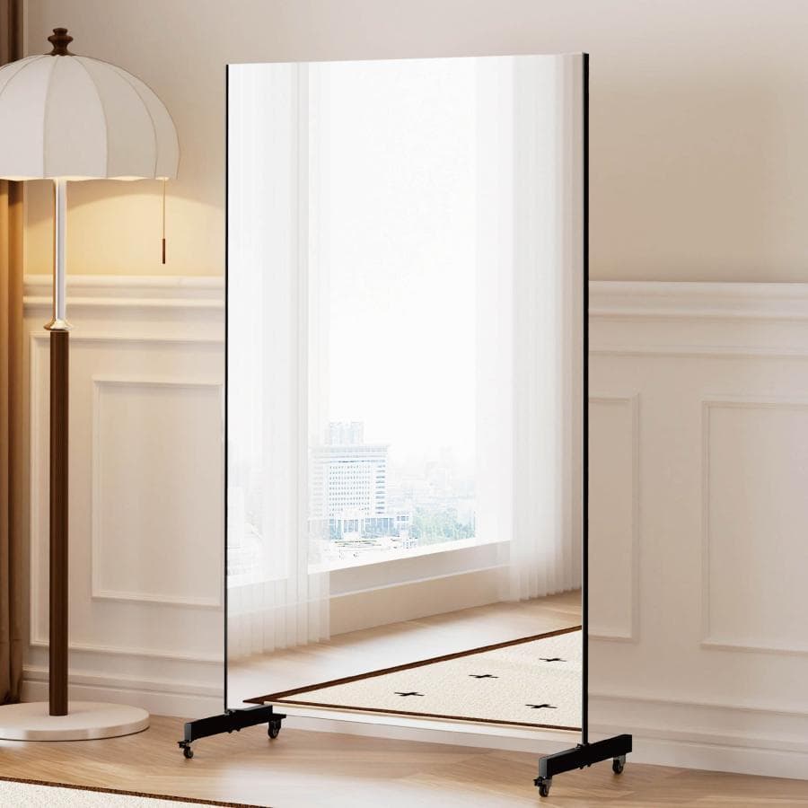 2658フィルムミラー 割れない鏡 全身鏡幅100×高さ160cm キャスター付 今だけタイムセール6％】全身鏡 キャスター 割れない鏡 フィルムミラー