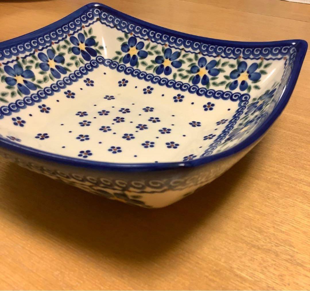 ポーリッシュポタリー スクエアボウル Polish Pottery (ポーリッシュポタリー) スクエアボウル ポーランド