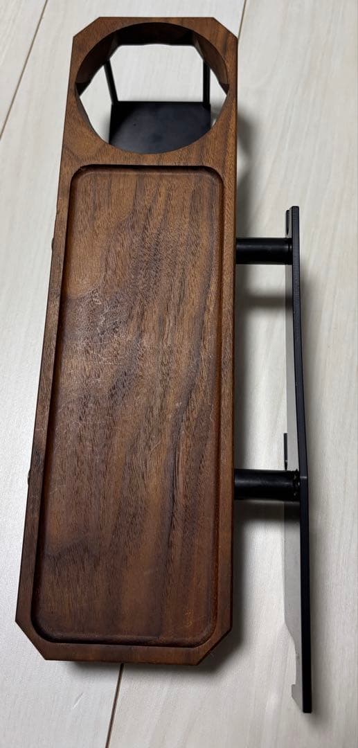 ワンズテーブル　ウォールナット　黒アルマイト　ヒエティ加工 ワンズテーブル ウォールナット 黒アルマイト ヒエティ加工 【公式通販】