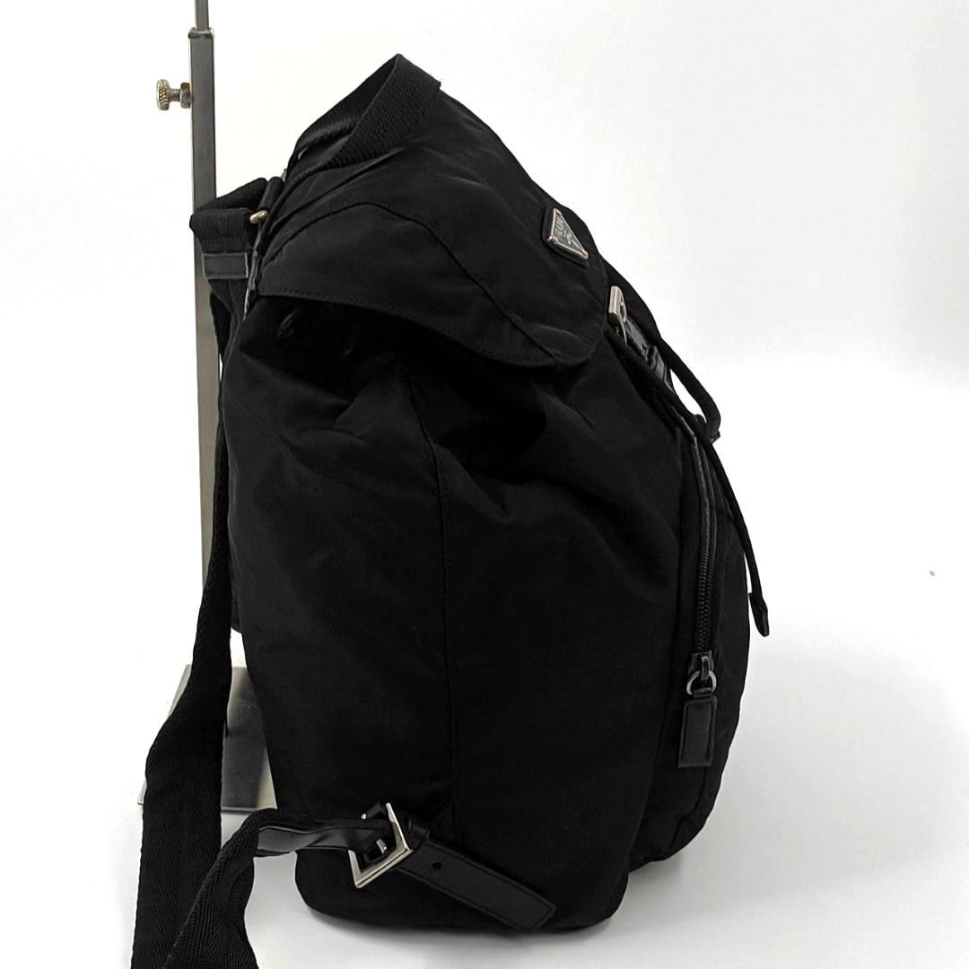 極美品✨プラダ リュック バックパック ナイロン 三角ロゴ 巾着 ブラック