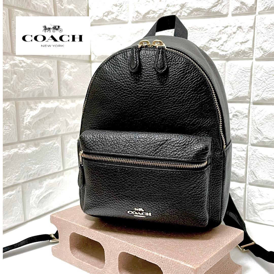 ✨極美品COACH コーチ　チャーリー　ミニリュック　シボ革 ✨極美品COACH コーチ チャーリー ミニリュック シボ革