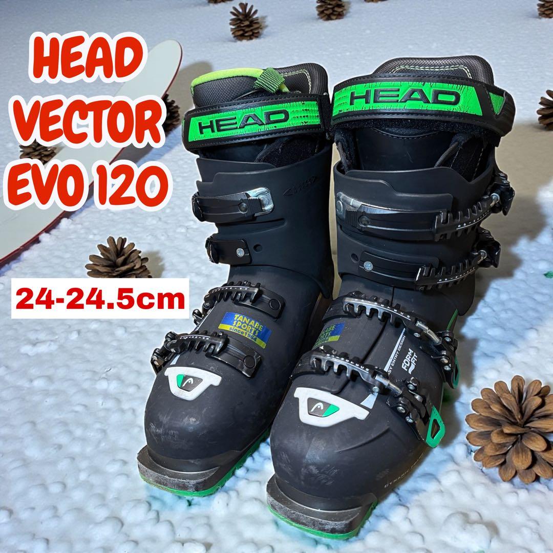 HEAD VECTOR EVO 120スキー用ブーツ24-24.5 HEAD VECTOR EVO 120スキーブーツです。ブラック/グリーン - メルカリ