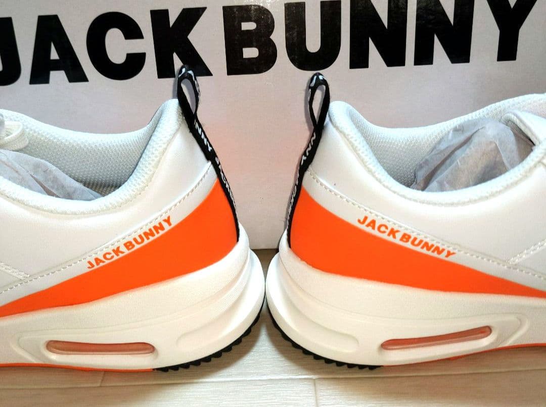 再再再値下新品 ジャックバニー シューズ26.5cm白×オレンジ定価22000円