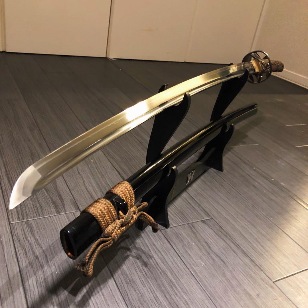 高級模造刀 樋有刀身 渋緑拵え 居合刀 太刀 本格模造刀