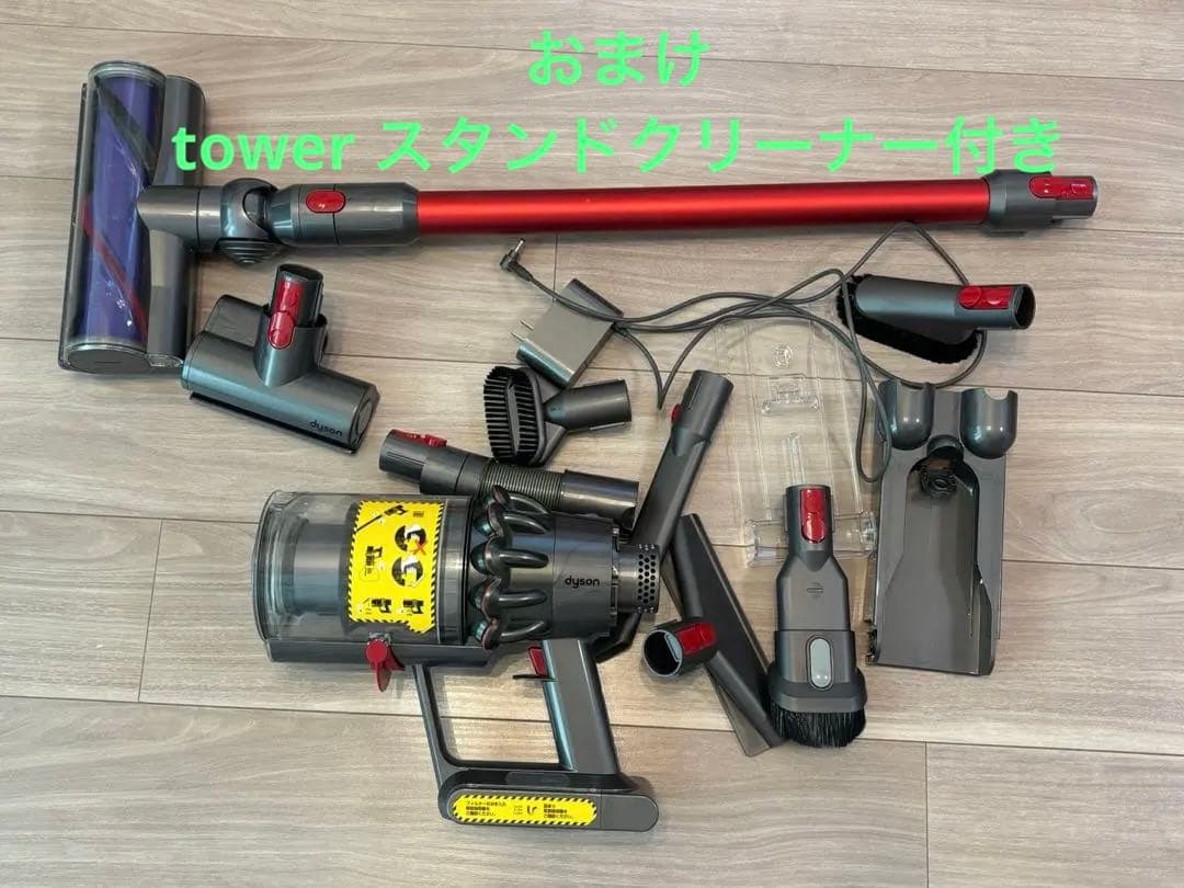 ダイソン DYSON V10 SV12 掃除機 作動品 towerスタンド付 赤 ダイソン DYSON V10 SV12 掃除機 作動品 towerスタンド付 赤