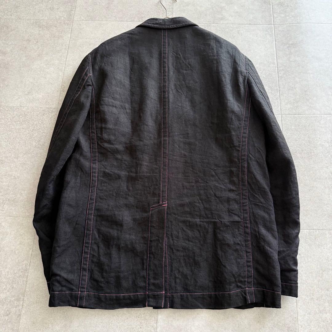 コムデギャルソンオム テーラードジャケット リネン100% AD2005 黒