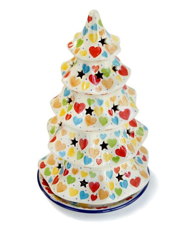 너*ン様 ★クリアランス★ポーリッシュポタリー クリスマスツリー 【カラフルハー 너*ン様 ☆クリアランス☆ポーリッシュポタリー クリスマスツリー
