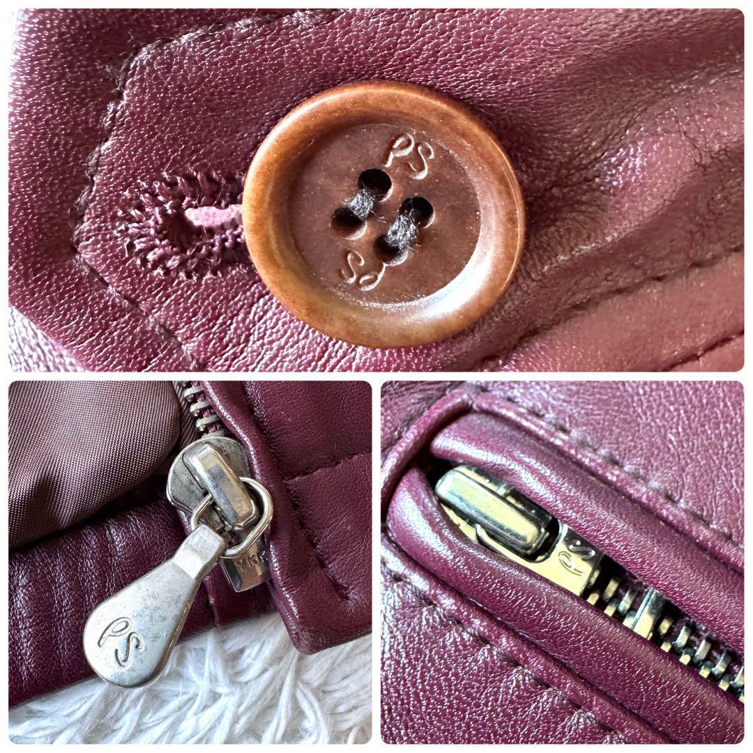 超希少色ボルドー！ ポールスミス シングル ライダースジャケット 牛革