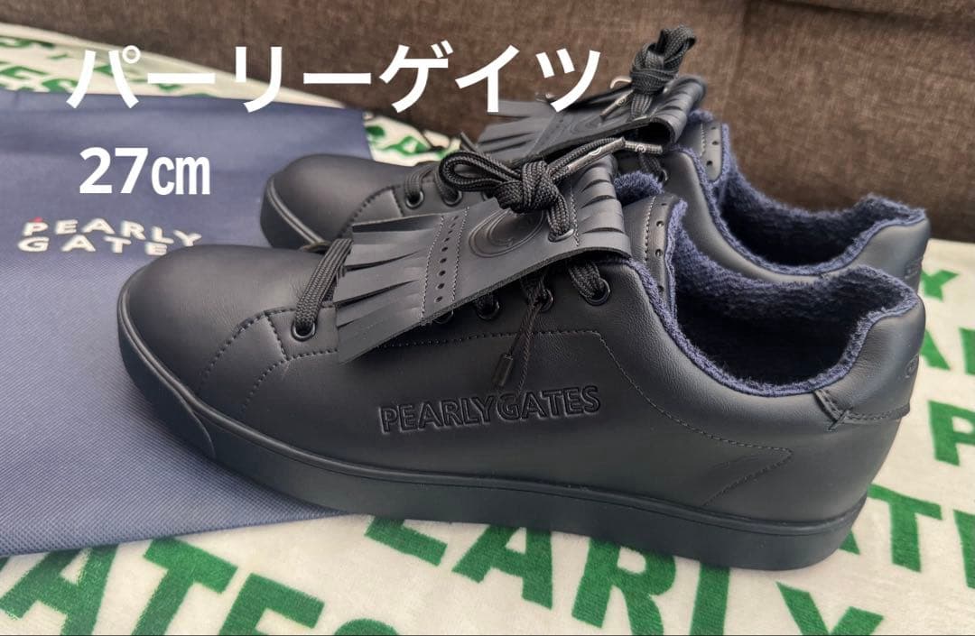 27㎝　PEARLY GATES パーリーゲイツ【スパイクレス】ゴルフシューズ PEARLY GATES☆スマイル スパイクレス ゴルフシューズ☆2色 (PEARLY
