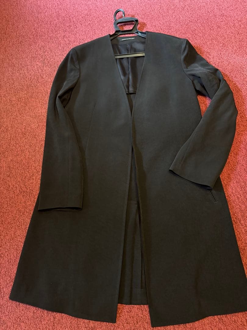 【未使用】Yohji Yamamoto ノーカラー ボタンレス ロングコート Yohji Yamamoto pour homme / ヨウジヤマモトプールオム から20SSの