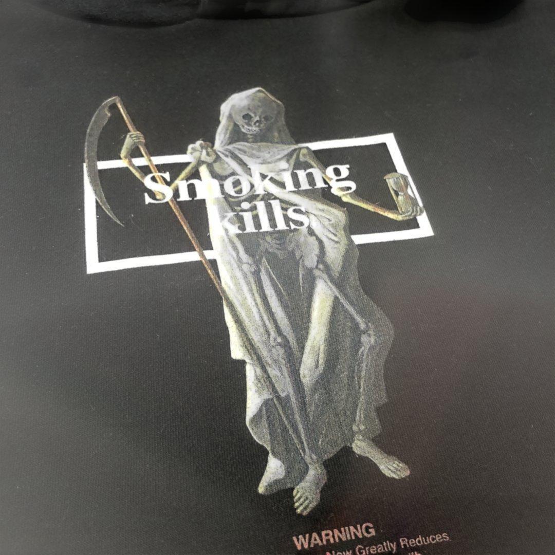 名作 fr2 smoking kills パーカー ブラック 骸骨 スカル 黒 - メルカリ
