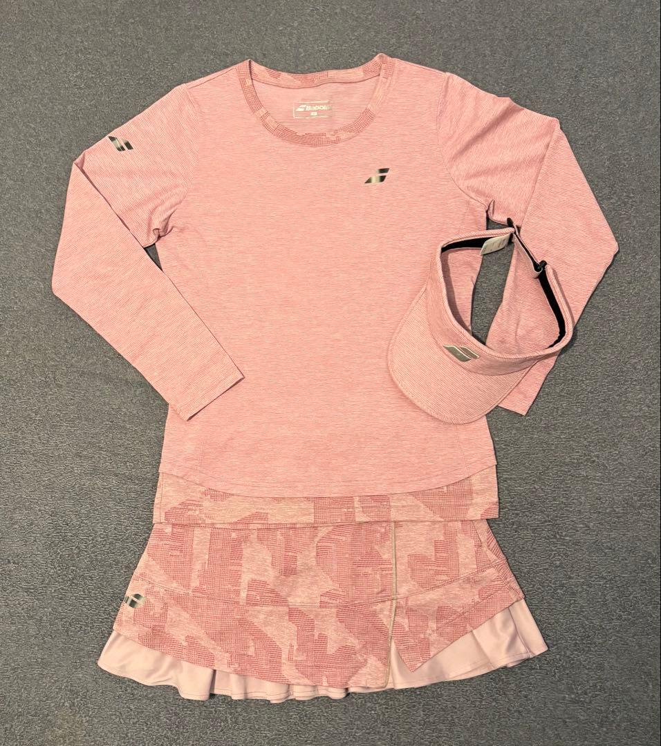 BabolaT バボラ テニスウェア ロンT　スコート サンバイザー セット Babolat（バボラ） テニスウェア レディース PLAY LONG SLEEVE SHIRT