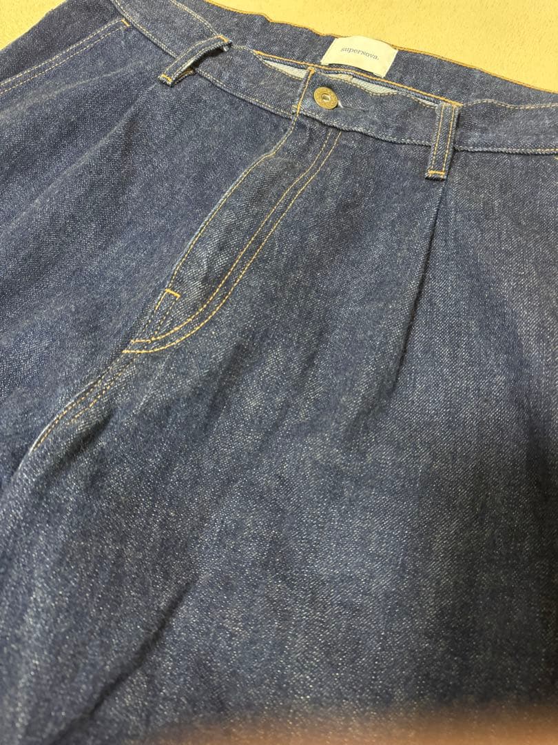 パンツ superNova. Wide selvedge jeans -one wash