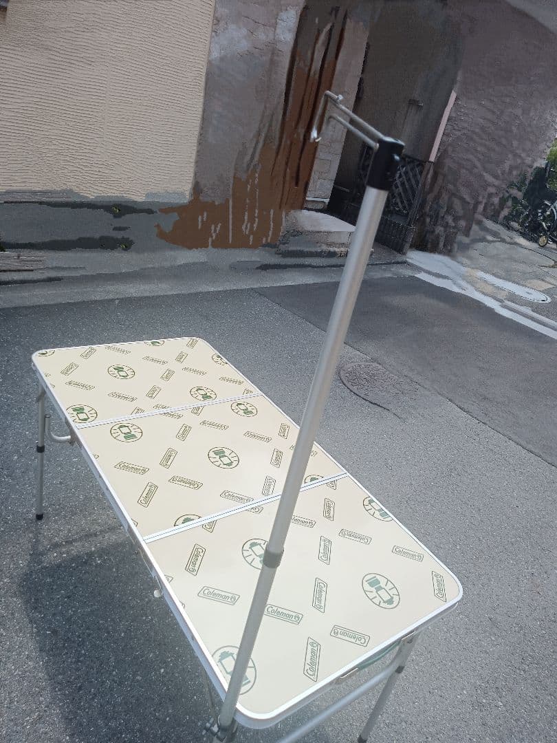 Coleman】三折テーブル ランタンポール付