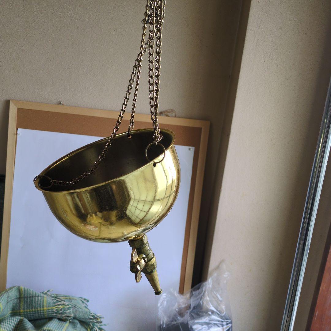 シロダーラのオイルポットとスタンド シロダーラのオイルポットとスタンド シロダーラのオイルポットと