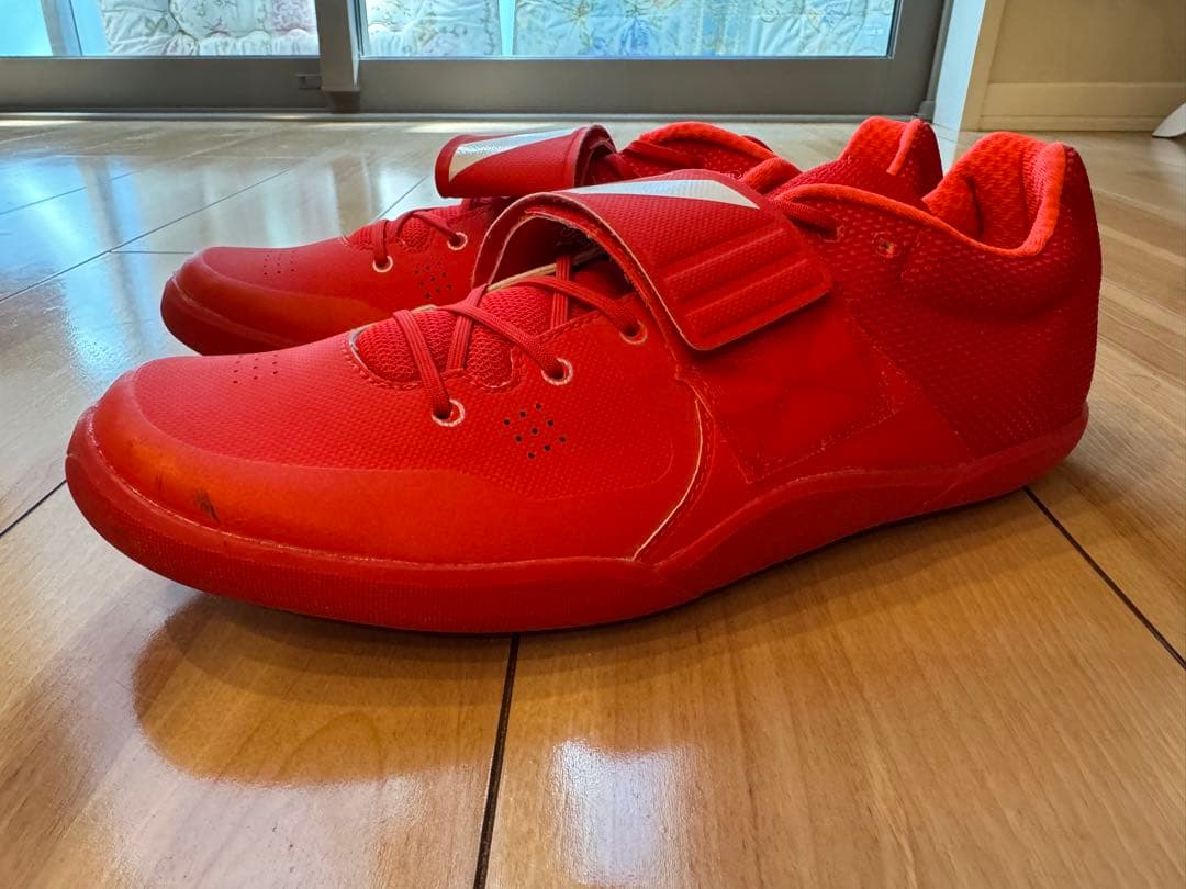 adidas 陸上 投擲用スパイク 赤　28.5cm adizeroレッド