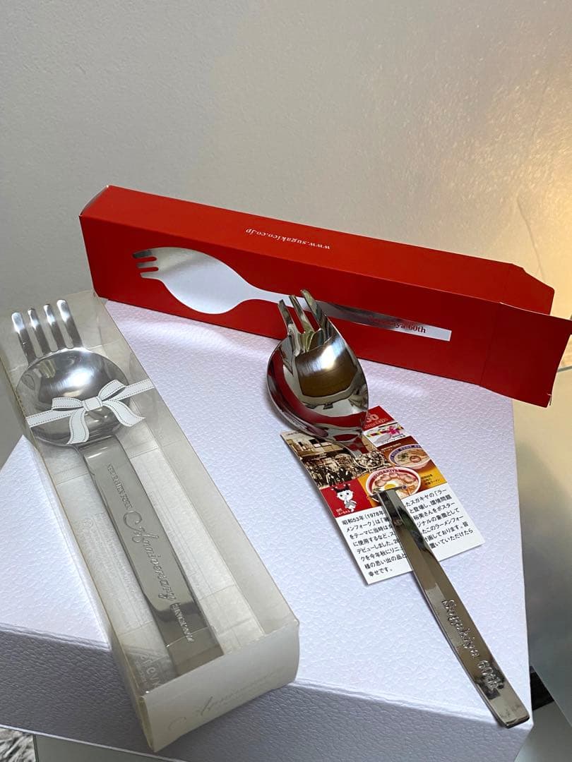 非売品】スガキヤ アニバーサリー スプーン 新品未使用 刻印あり 2本セット