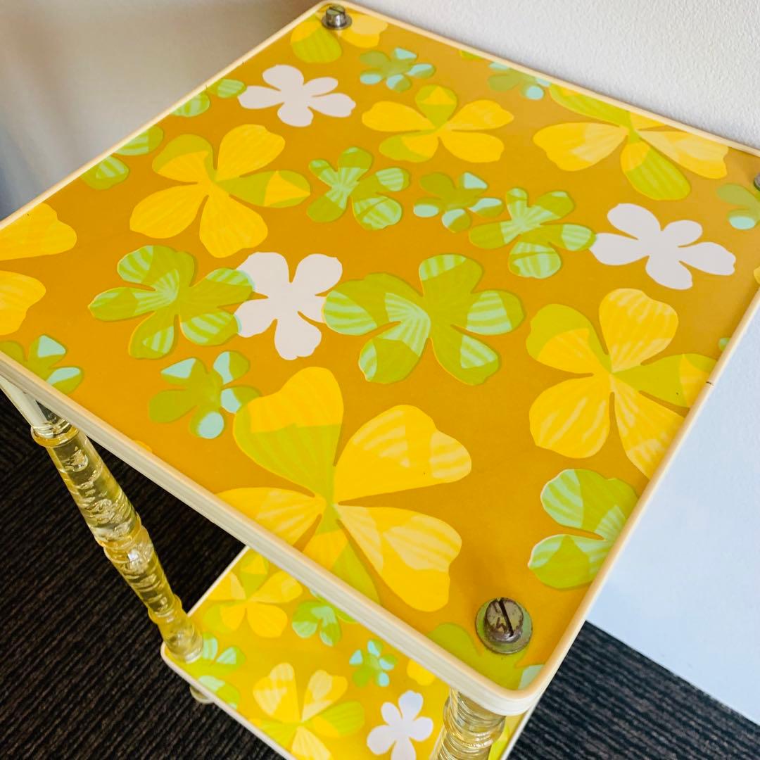 昭和レトロビンテージ花柄2段棚